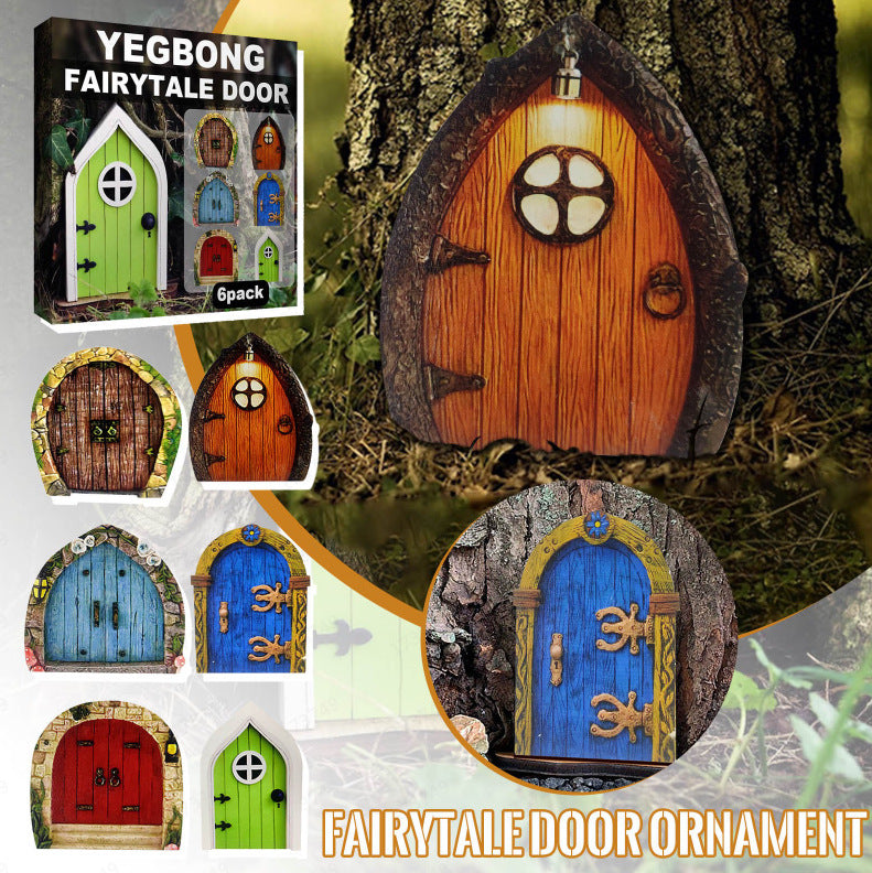 Garden Tree Decoration Wooden Miniature  Fairy Door