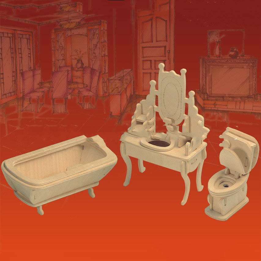 Model Of Wooden Furniture Ornaments For Puzzle