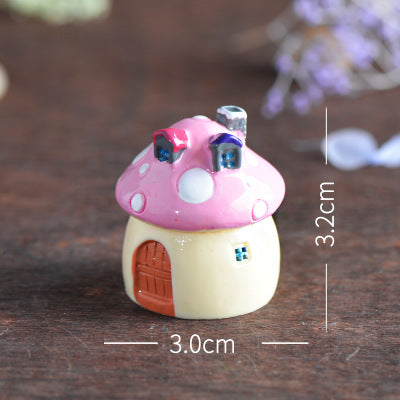 Mini ornaments succulent simulation small mushrooms