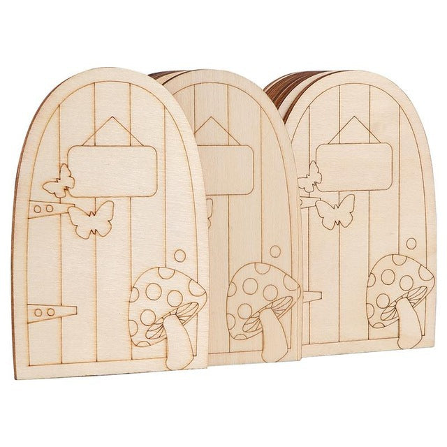 2mm Wooden Fairy Door Creative Decoration