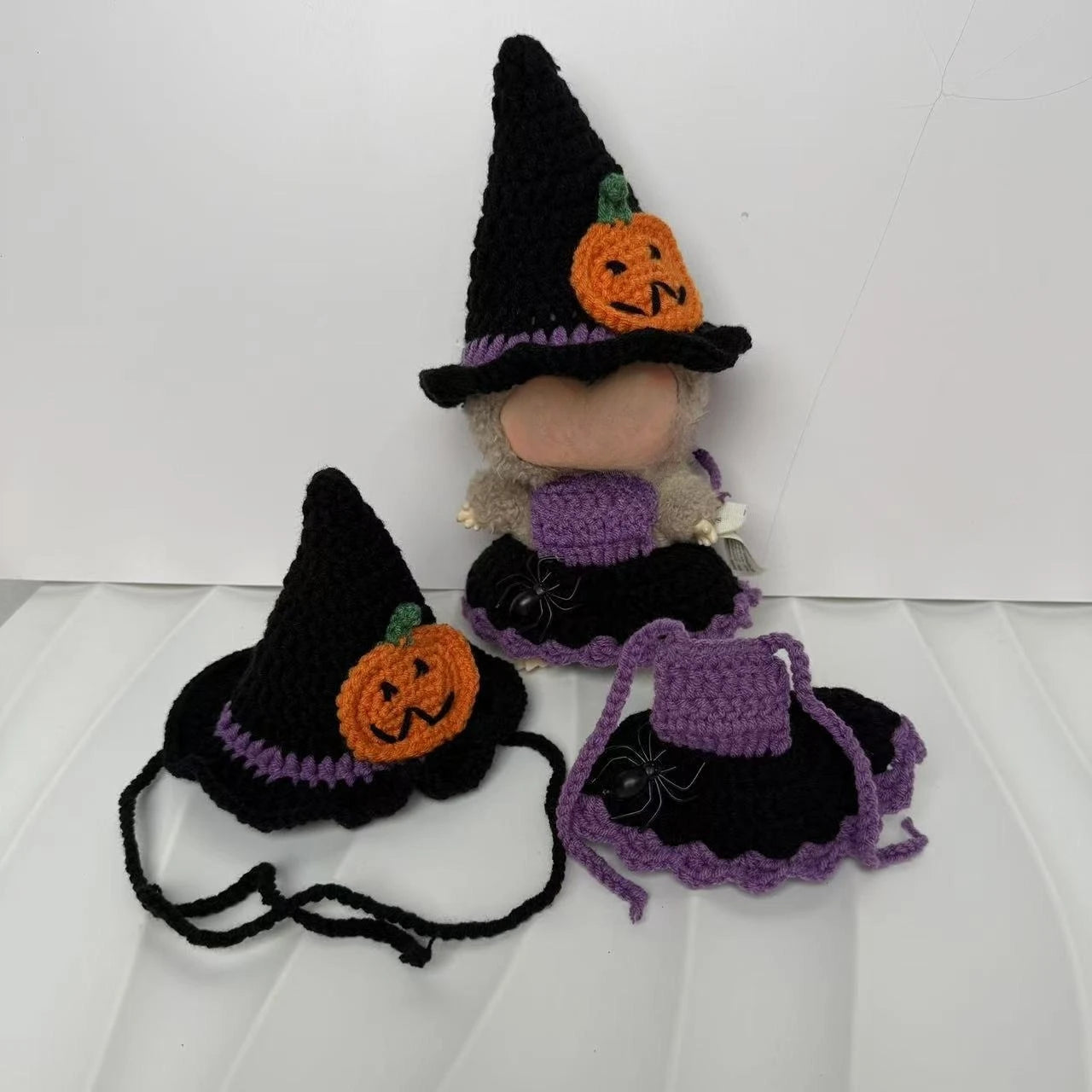 Suitable for LA-BUBU/Loona robot dog, pet dog dog cat animal clothes hat, crochet set for cute Halloween cotton