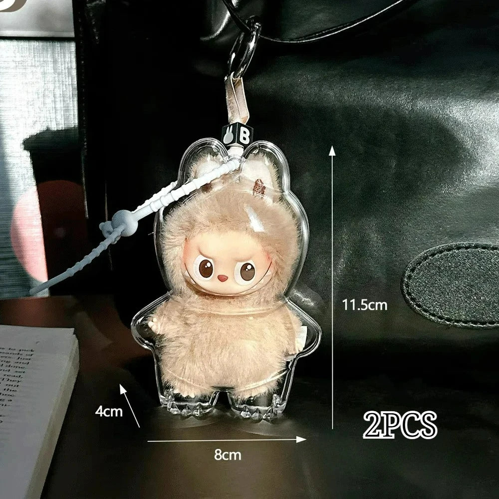 NEW Labubu 4.0 Pin For Love Protective Case Transparent Display Box Plush Doll Dust Cover Storage Box Labubu Doll Accessories