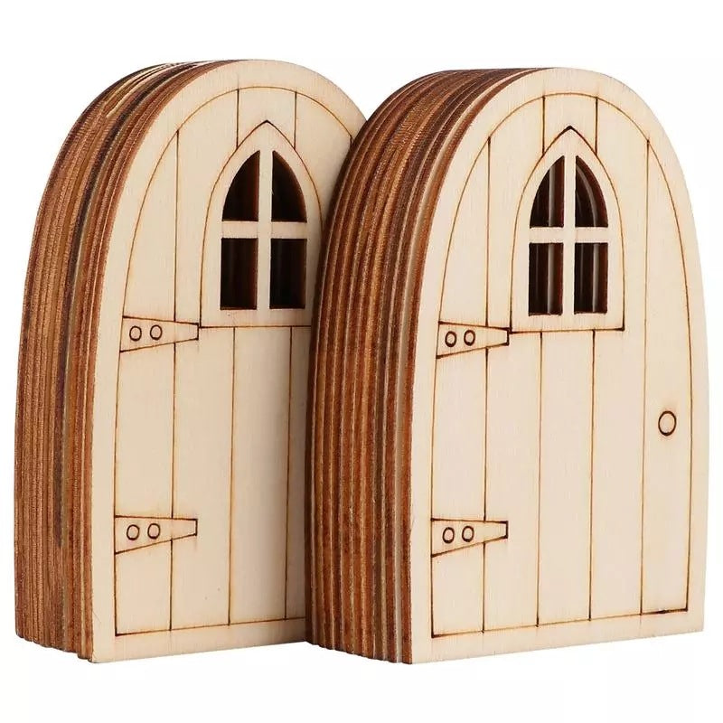 2mm Wooden Fairy Door Creative Decoration