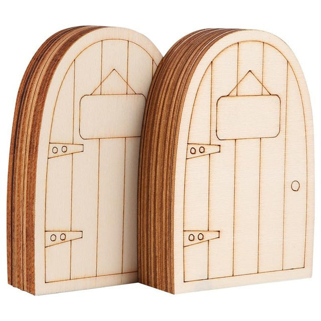 2mm Wooden Fairy Door Creative Decoration
