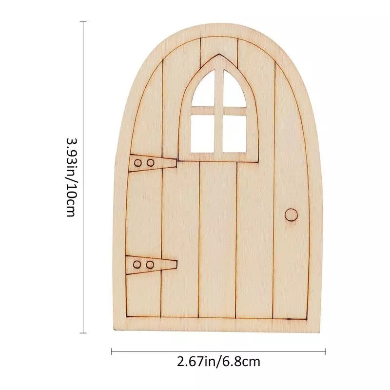2mm Wooden Fairy Door Creative Decoration