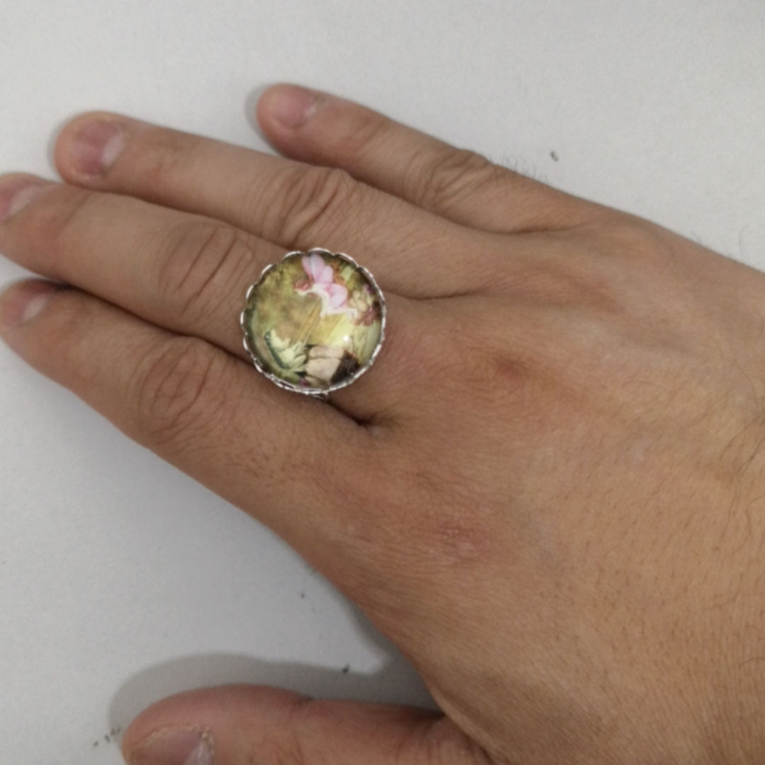 Hollow Rose Fairy Frog Ring