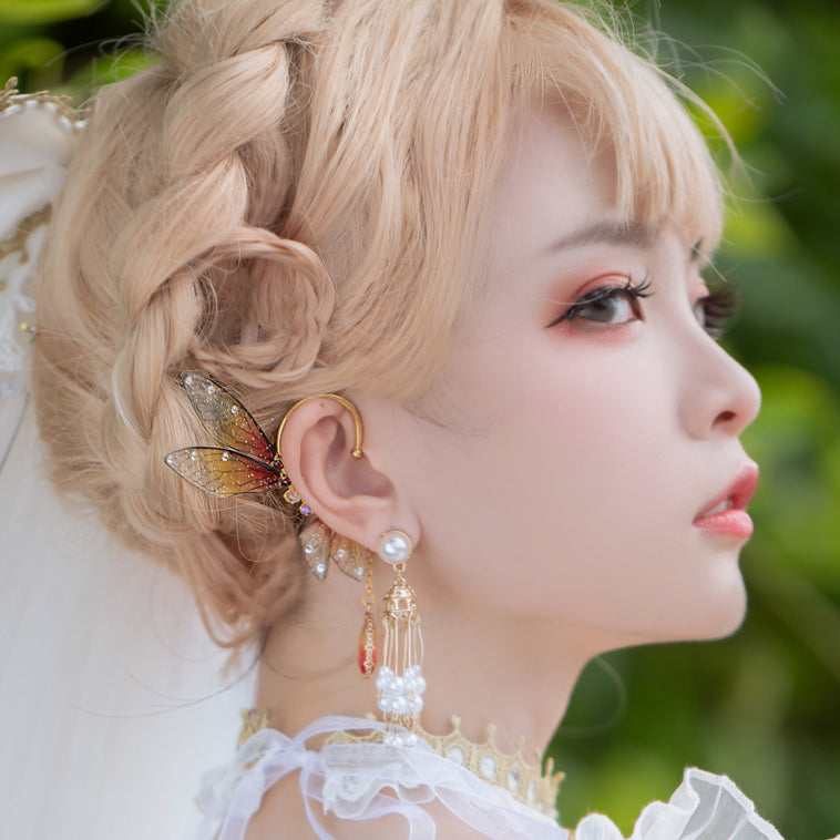 Handmade Gradient Fairy Wings Earrings