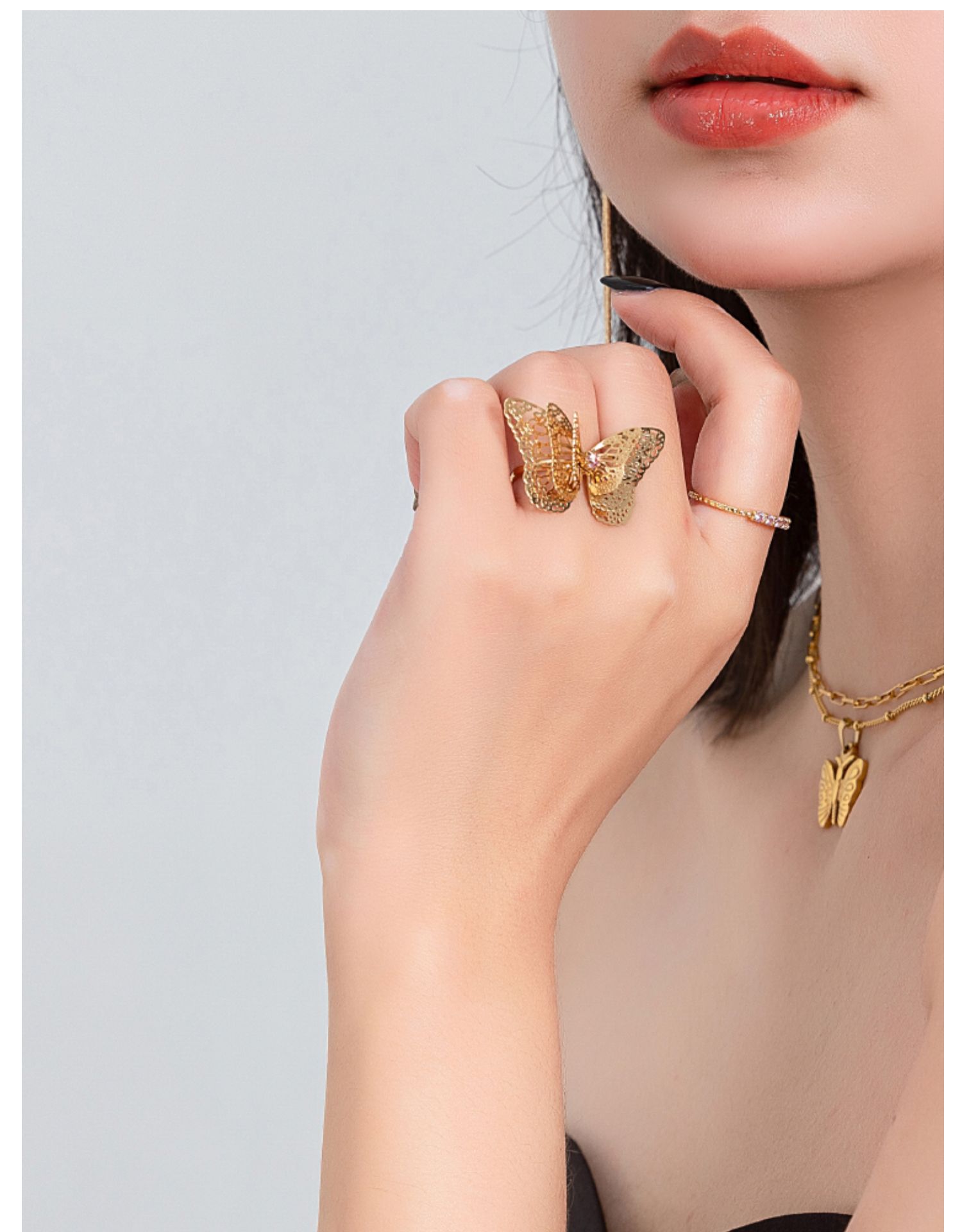 Fairy Butterfly Pattern Ring