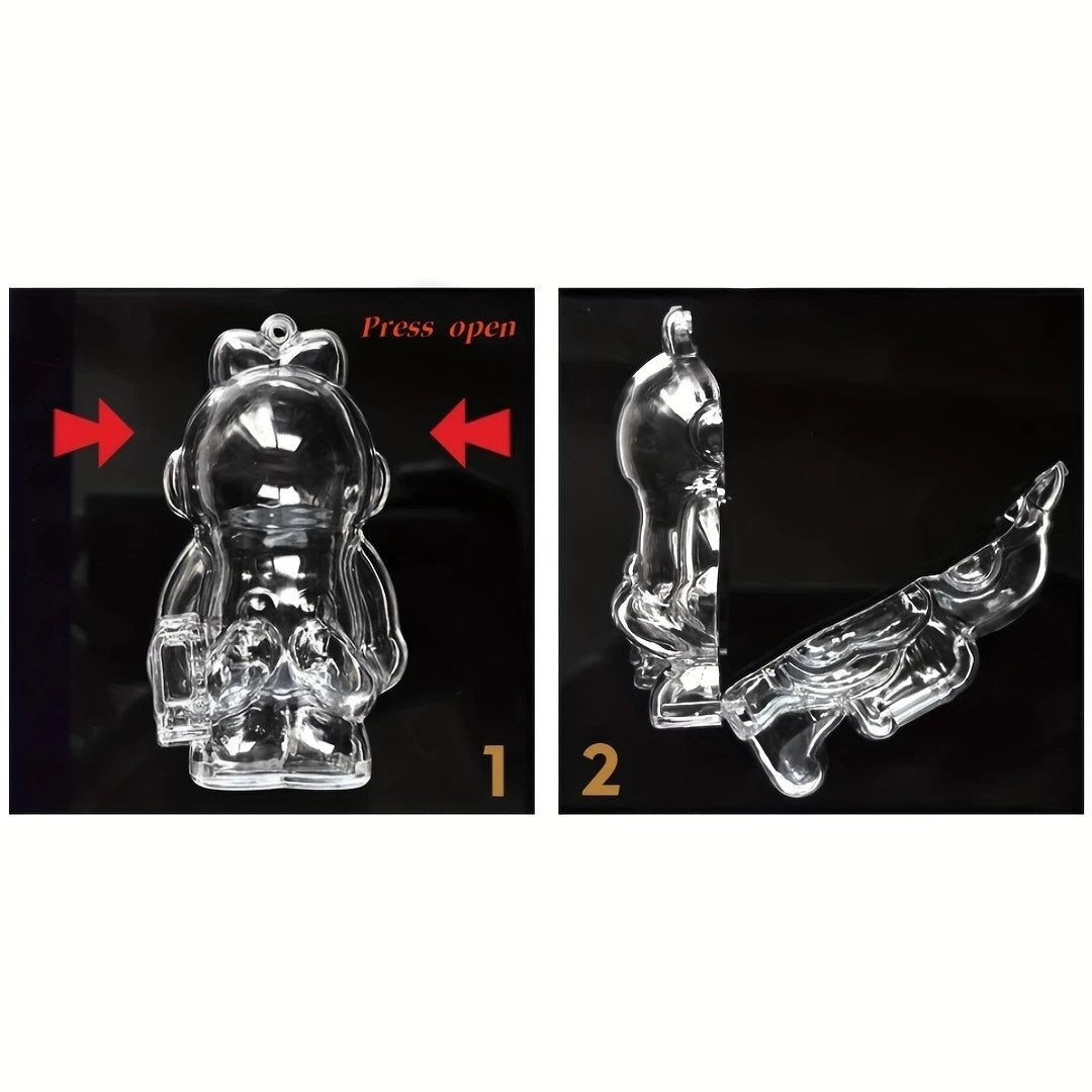 For LA/bubu Transparent Protective Cover Dustproof Monster Toy Storage Case Cute Elf Plushie Display Cover for Holiday Gifts