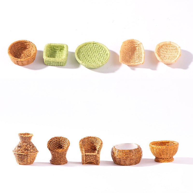 Micro Landscape Loungewear Accessories Bamboo Furniture Small Ornaments Crafts