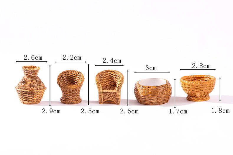 Micro Landscape Loungewear Accessories Bamboo Furniture Small Ornaments Crafts