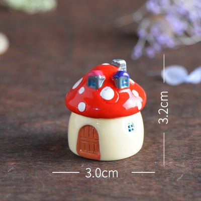 Mini ornaments succulent simulation small mushrooms