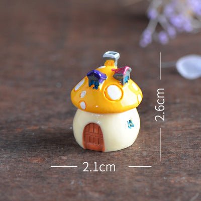 Mini ornaments succulent simulation small mushrooms