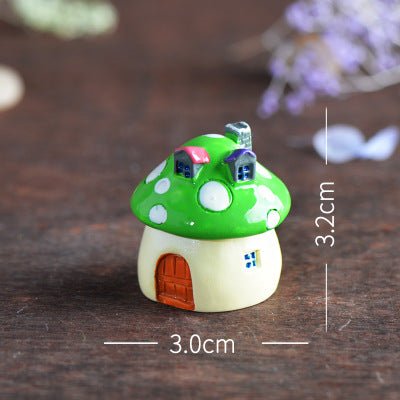 Mini ornaments succulent simulation small mushrooms
