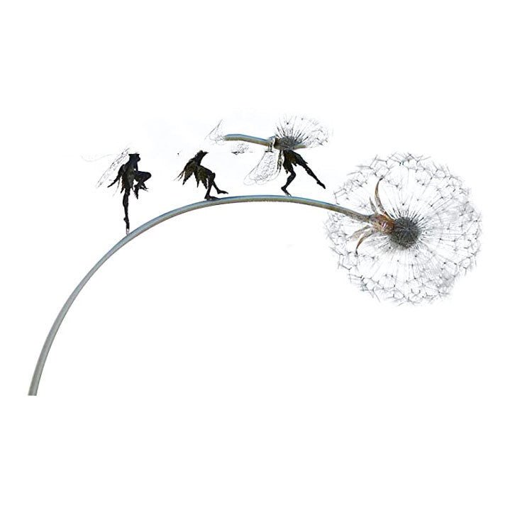 Products Flower Fairy Elf Dandelion Fairy Wire Statue Garden Decoration Crafts